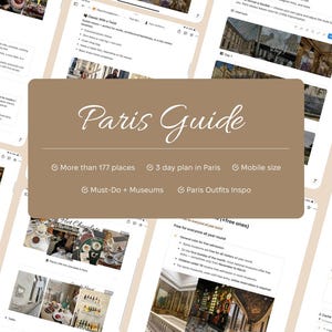 Reisgids Parijs | 3-daagse reisroute · Notion-sjabloon · Digitale download · Interactieve kaart van Parijs