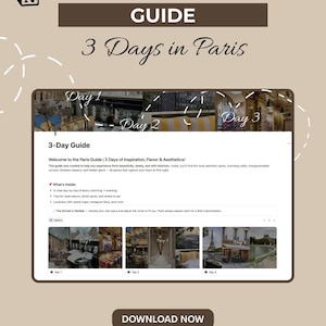 Three Days in Paris Guide — Unique Paris Travel Itinerary, Hidden Gems, Local Food & Photo Spots — Paris City Guide PDF Download
