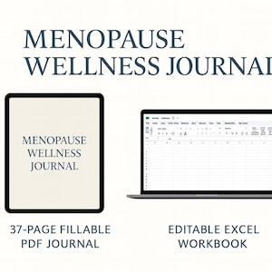 Menopause Wellness Journal | Symptom Tracker PDF + Excel | Hormone Health Planner | Printable Daily Log | Digital Self-Care Workbook