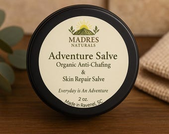 Bálsamo orgánico antirozaduras Adventure: Bálsamo reparador de la piel con árbol de té, lata de 56 g