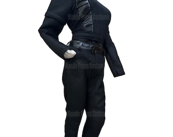 Bo-Katan Kryze-Inspired Women 4 Piece Black Flight Suit | Star Wars Bounty Hunter CosplayHalloween Sci-Fi Costumes