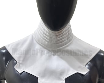 Star Wars Cosplay Neck Seal | Mandalorian Undersuit Collar | White Quilted Costume Neckpiece | Trooper Armor | Sci-Fi Cosplay Accessory