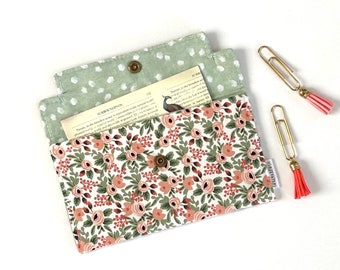 Rifle Paper Co Coupon Holder. Floral Wallet. Pink Floral Receipt Holder. Phone Case. Jewelry Pouch. Rosa in Rose