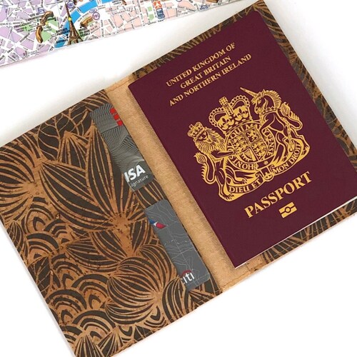 Passport Cover. Cork Travel Organizer. Travel Wallet. Vegan Etsy