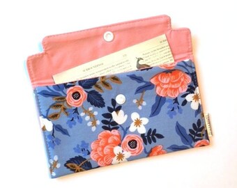 Rifle Paper Co Coupon Holder. Wallet. Receipt Holder. Phone Case. Jewelry Pouch. Gift For Mom. Gift For Her. Gift Under 20. Birch Periwinkle