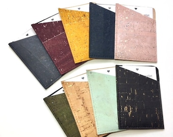 Cork Slim Wallet. Credit Card Holder. Card Wallet. Vegan Leather Wallet. Business Card Holder
