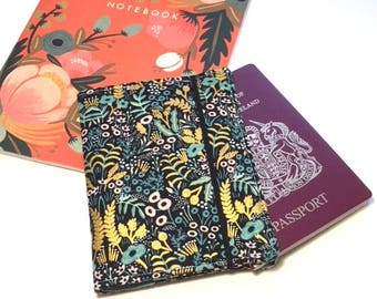 Passport Cover Rifle Paper Co Gold Floral Travel Wallet Passport Holder Passport Wallet Traveler Gift Tapestry Midnight