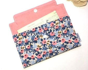 Rifle Paper Co. Coupon Holder Rosa Periwinkle. Floral Wallet. Receipt Holder. Phone Case. Floral Jewelry Pouch.