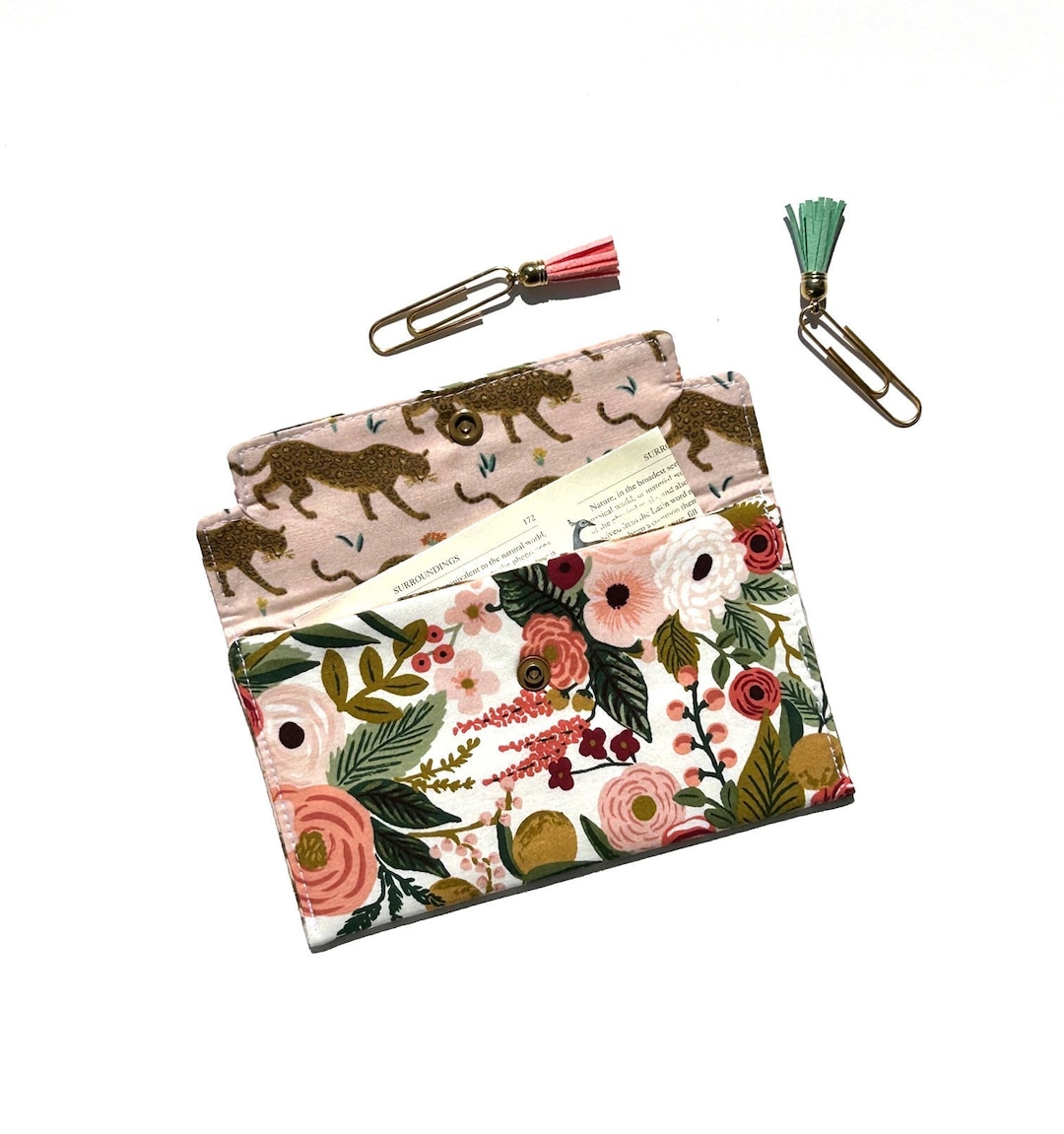 Rifle Paper Co. Coupon Holder. Floral Checkbook Holder. Pink Etsy