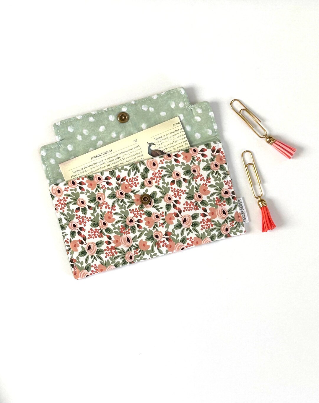 Rifle Paper Co Coupon Holder. Floral Wallet. Pink Floral Etsy