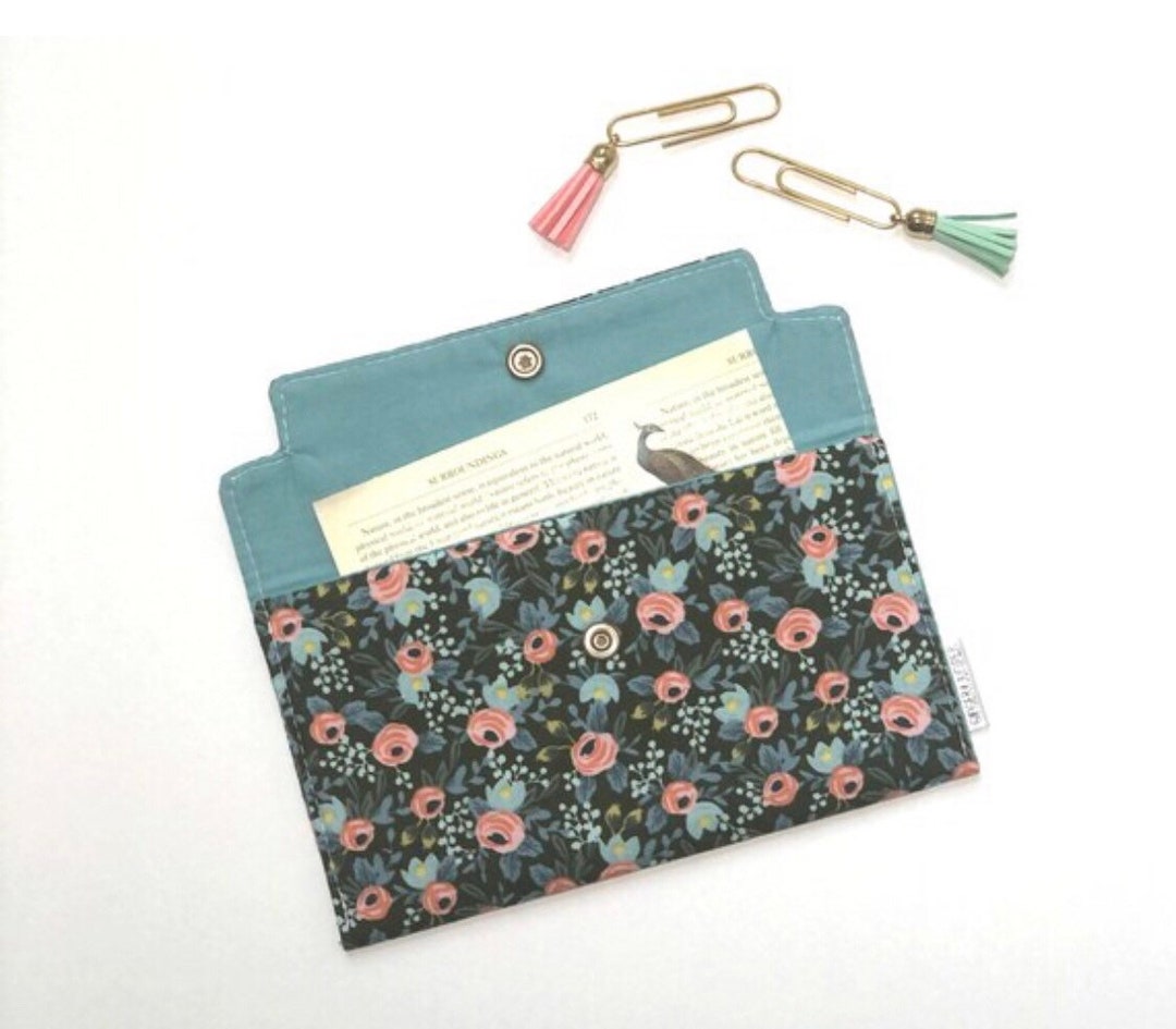 Rifle Paper Co Coupon Holder. Floral Wallet. Green Receipt Etsy