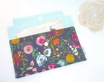 Coupon Holder Floral Cash Wallet. Checkbook Holder. Floral Receipt Holder. Phone Case. Jewelry Pouch.  Gift For Her. Budquette