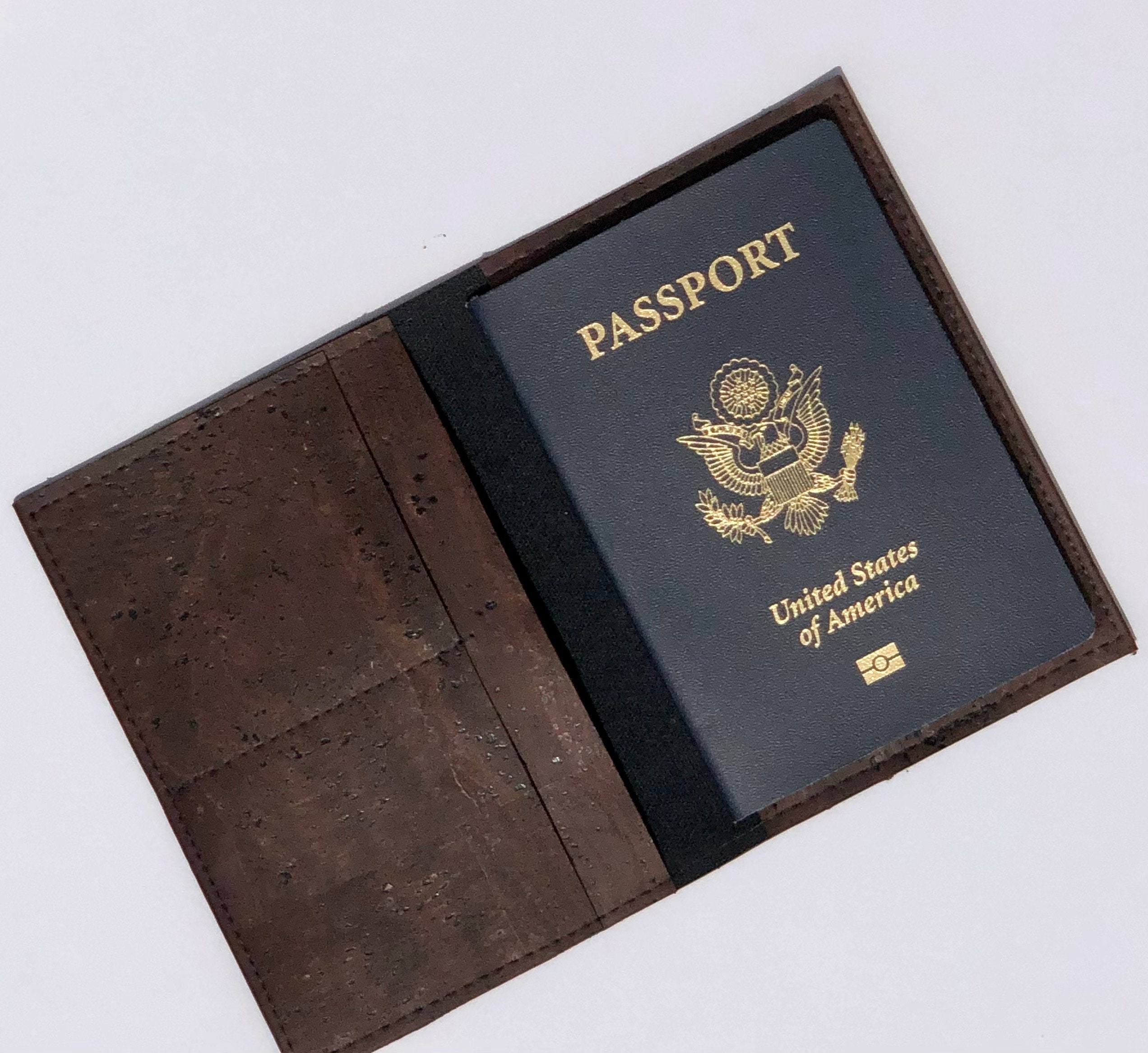 Passport Cover. Cork Travel Organizer. Travel Wallet. Vegan Etsy