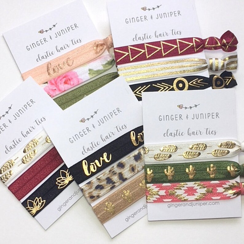 Wholesale Elastic Hair Ties 20 Or 25 Sets Of 3 Assorted Etsy