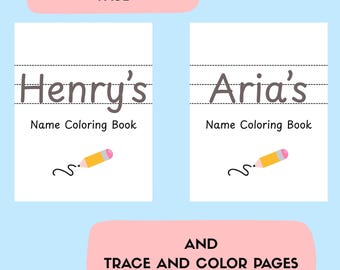 Cahier d'exercices personnalisé à colorier pour les tout-petits, préscolaire, maternelle, école à la maison, apprentissage précoce
