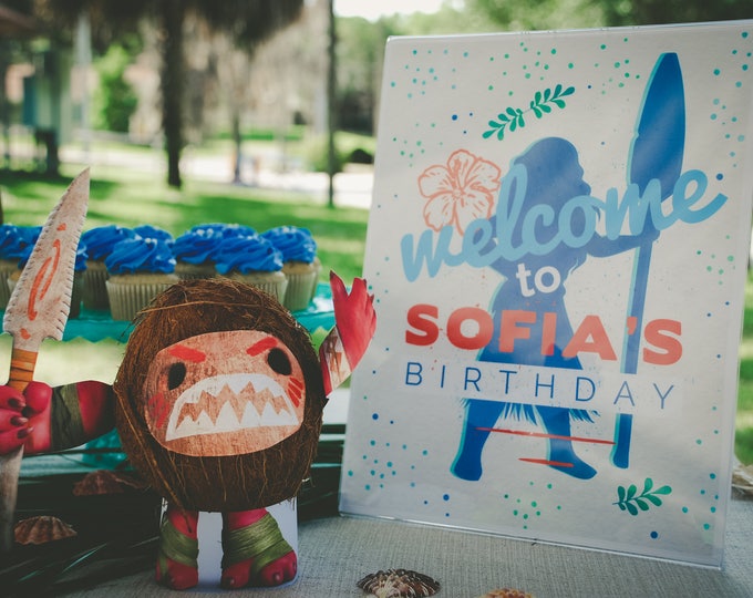 Moana Birthday Party Sign, Moana Welcome Sign, Moana Party