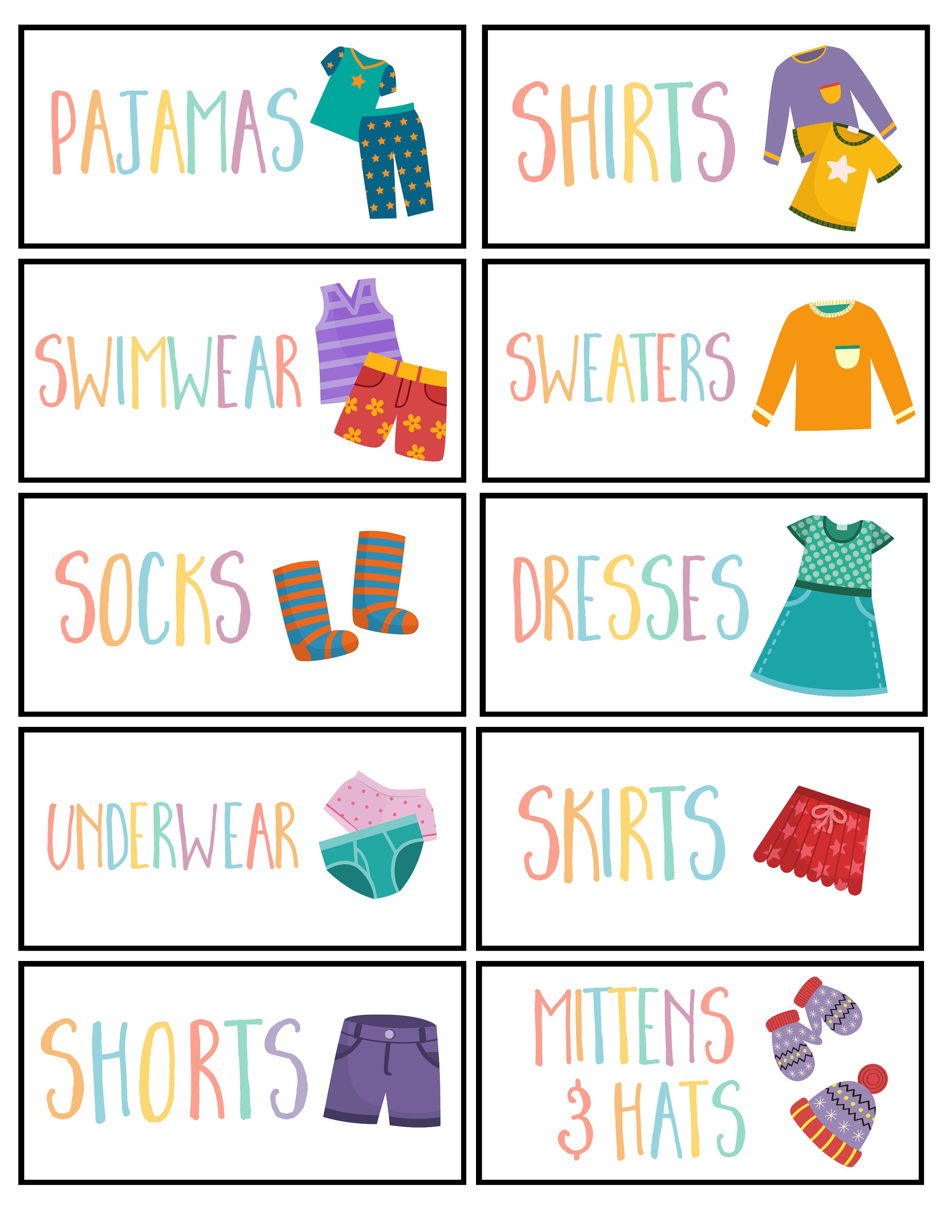 Printable Labels For Organizing Kids Clothes Plus Tips