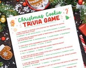 Christmas Cookie Trivia Game, Holiday Party Game, Cookie Exchange Games, Cookie Swap Game, Christmas Party Games, Printable