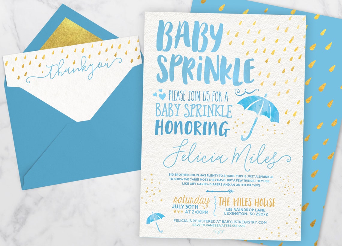Baby Sprinkle Invitation Girl Baby Shower Invitation Girl Etsy