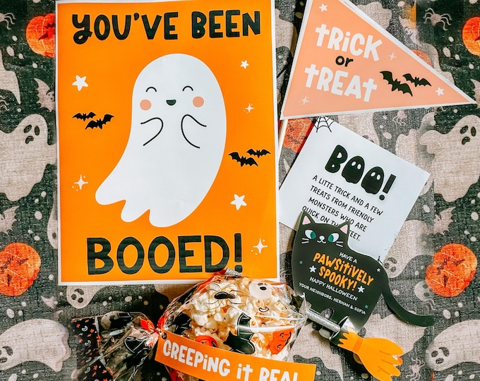 You've Been Booed Printable, You've Been Booed Kit, Halloween Tags, Halloween Boo Kit, We've Been Booed, Booed Sign, Instant Download