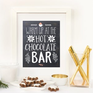 Hot Chocolate Bar Sign, Hot Chocolate Bar Print, Hot Cocoa Bar