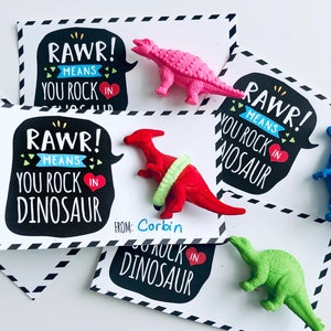 Dinosaur Valentine Cards, Kids Valentine Card, Classroom Valentine, Dino Valentine, Valentine's Day Card