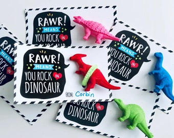 Dinosaur Valentine Cards, Kids Valentine Card, Classroom Valentine, Dino Valentine, Valentine's Day Card