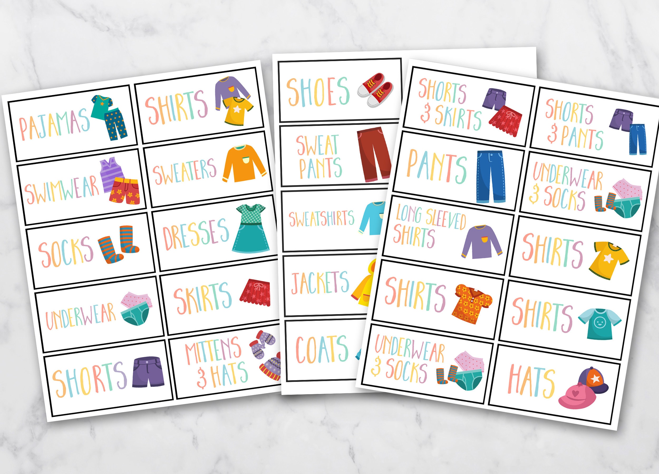 Construction Boy or Girl Kids Clothing Labels