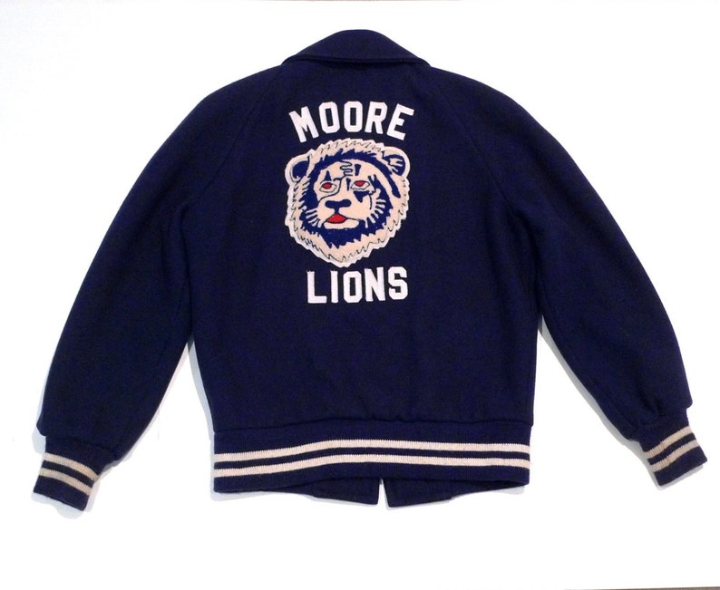 Lions Varsity Jacket Moore Oklahoma Vintage Chenille Patch | Etsy