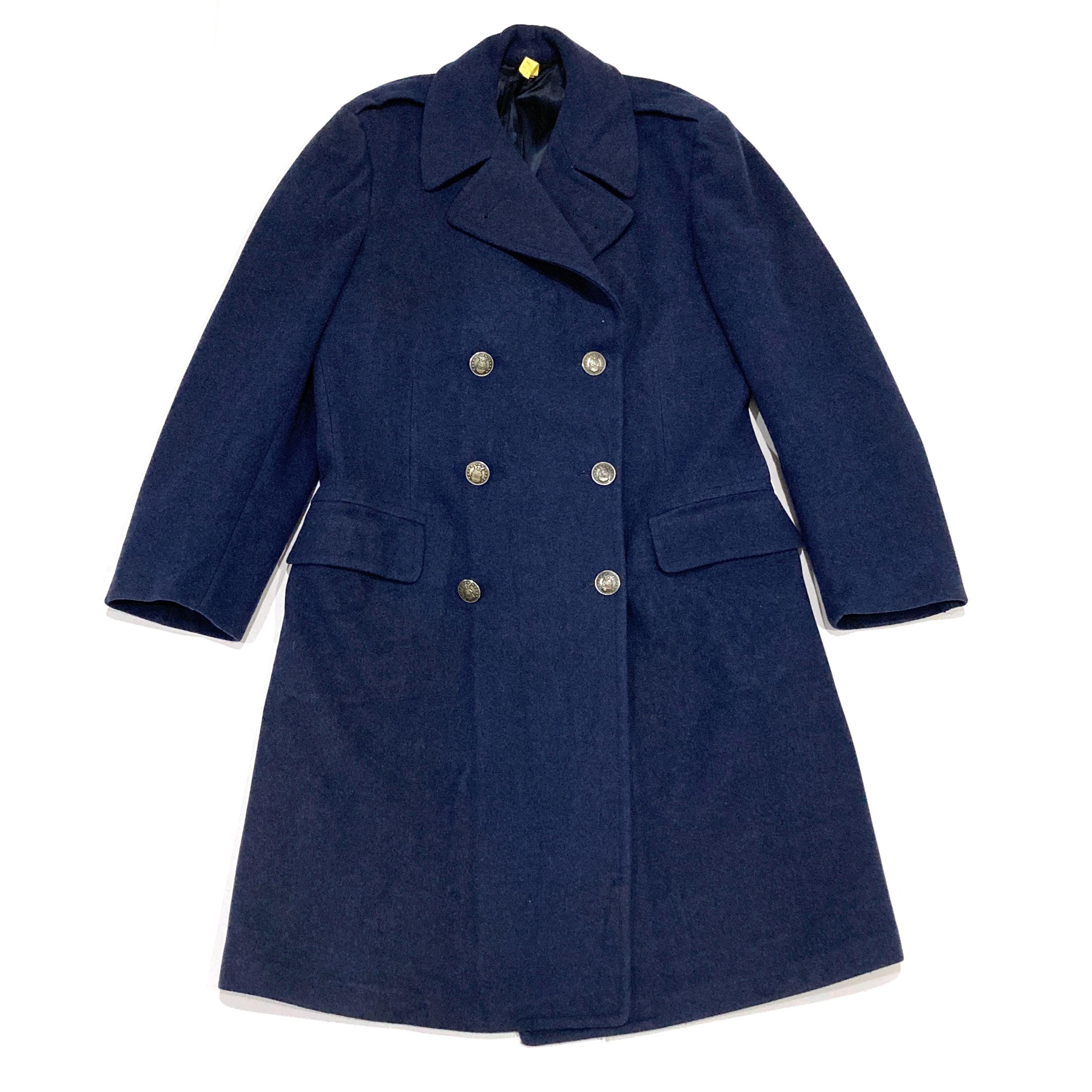 Wool USAF Military Overcoat Korean War - Vintage 1949 US Air