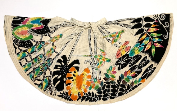 Mexican Full Skirt - Rainforest, Parrots & Monste… - image 3