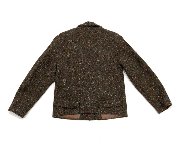 Tweed Jacket - Brown with Multicolor Confetti Woo… - image 4