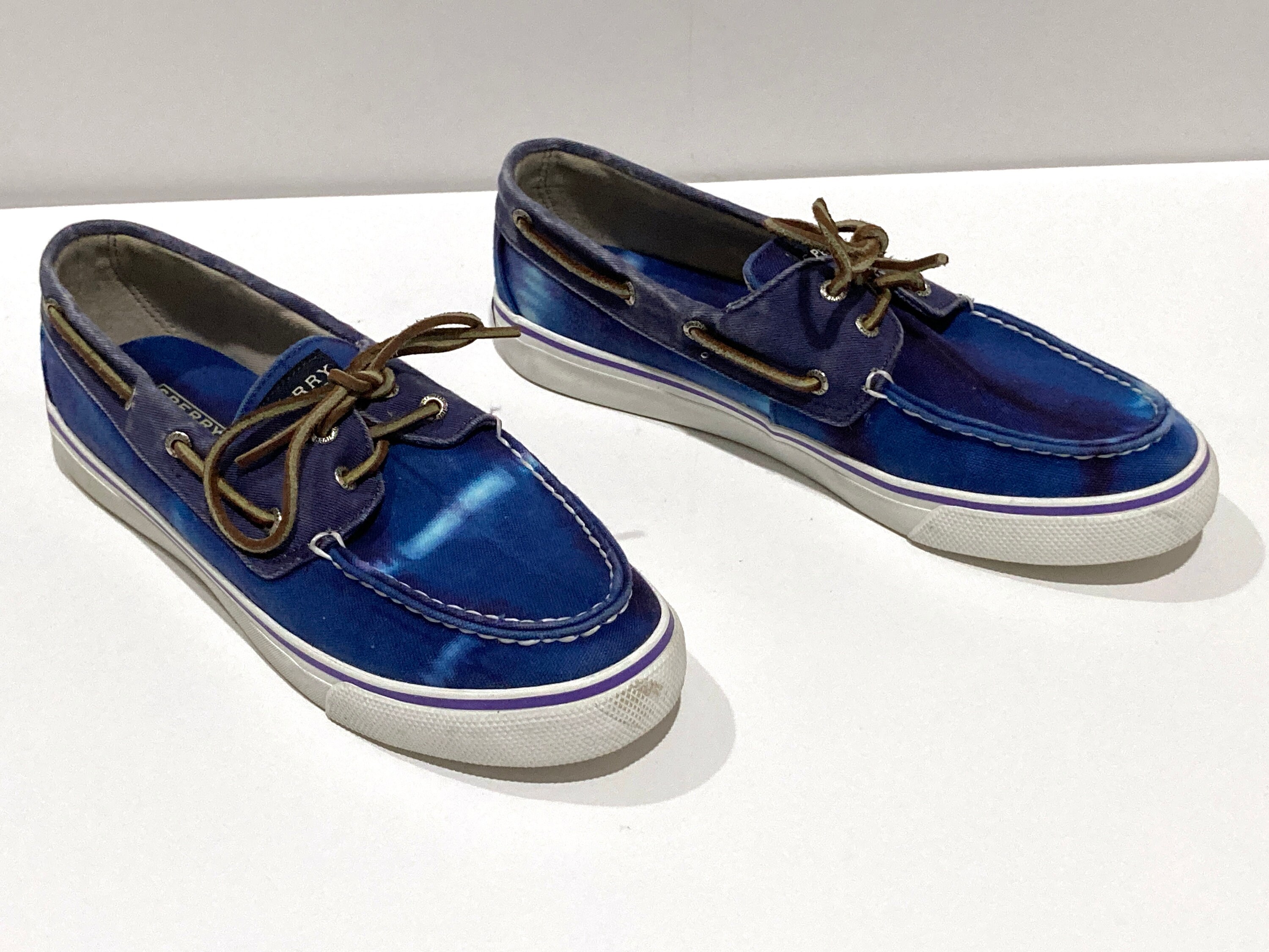 Vintage 90s Sperry Black Slip-On Sneakers with Blue Trim and Horse Print SPERRY Top Sider Mens Boat Shoes Blue Denim Canvas 9M - Etsy main image 4