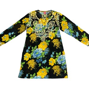 green emerald velvet dress Raj Silk Embroidered Tunic Medium