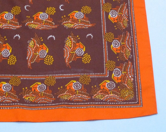 Cottage with Trees Scarf - Mr Emperor 1970s Vinta… - image 3