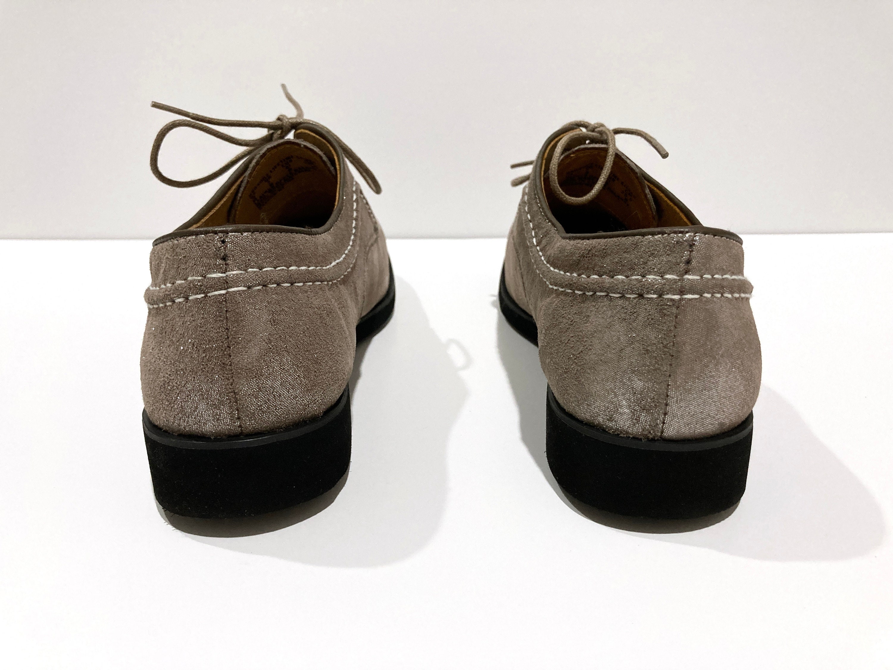 Hush Puppies Oxfords - Metallic Leather - Women's Size 9 - Vintage