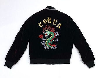 Vintage 1970's Korea Souvenir Jacket Sukajan - Etsy