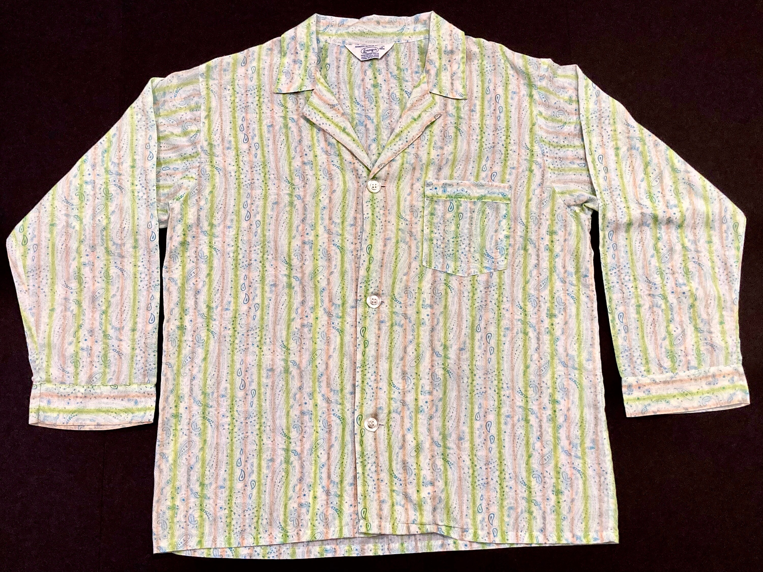 トップス vintage king tut pajama shirt paisley vintage king tut pajama shirt paisley（Women's Cropped