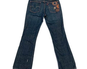 Buy Levis Blue Jeans Superlow Boot Cut 518 Distressed Cotton