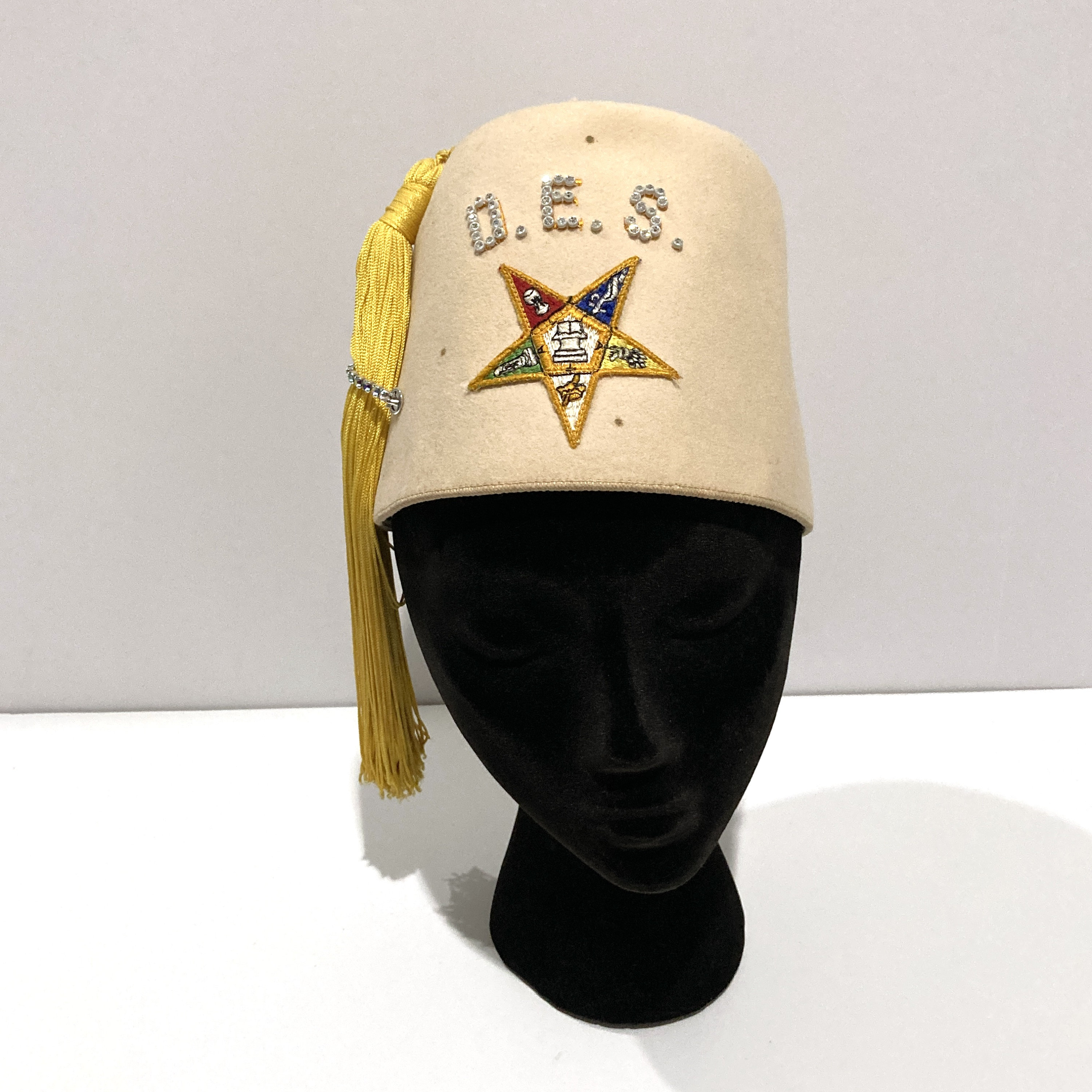 Order of the Eastern Star Fez Hat - Vintage 1940's Macoy