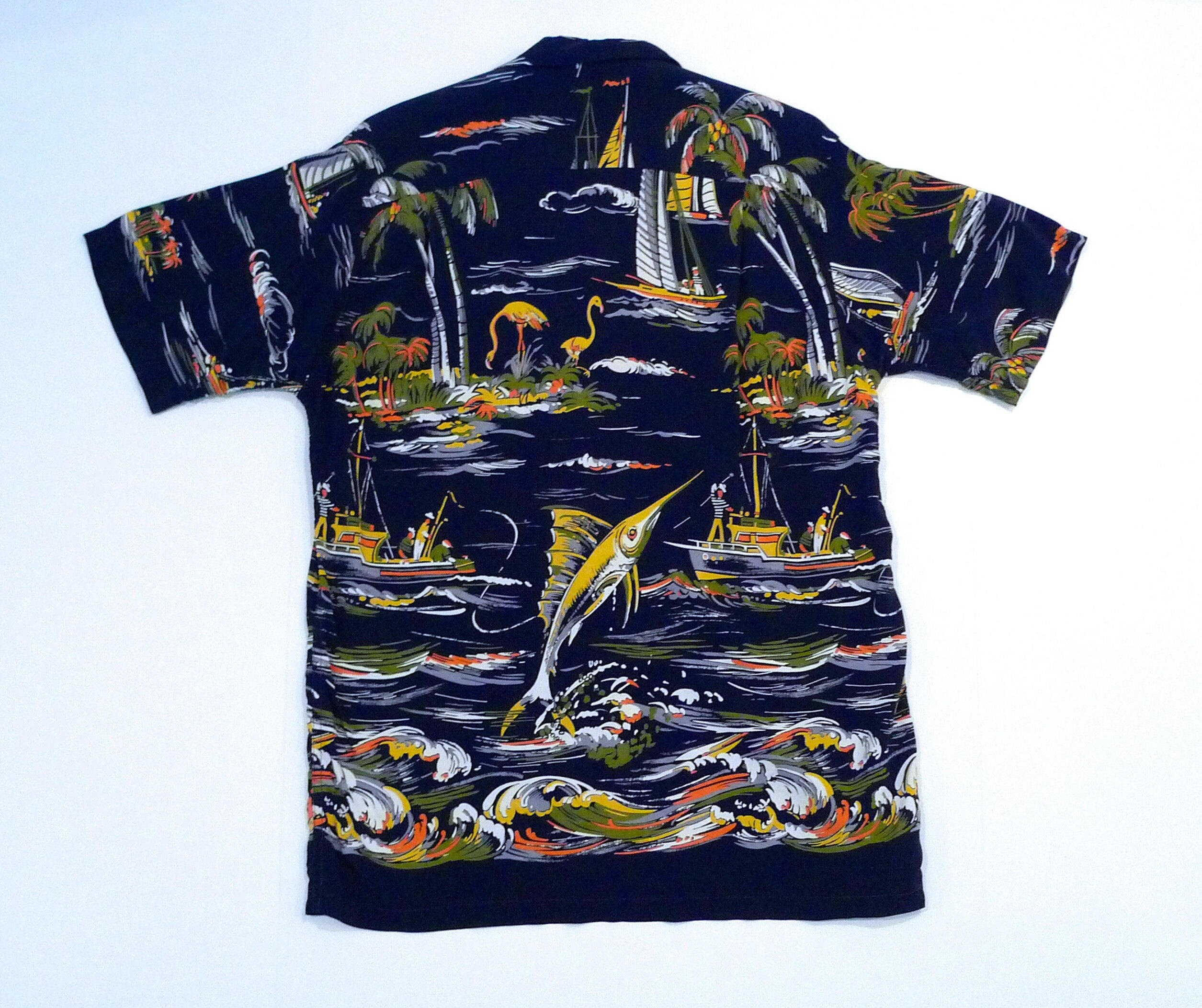 Duke Kahanamoku Hawaiian Shirt 1940s Vintage Aloha Shirt Cisco