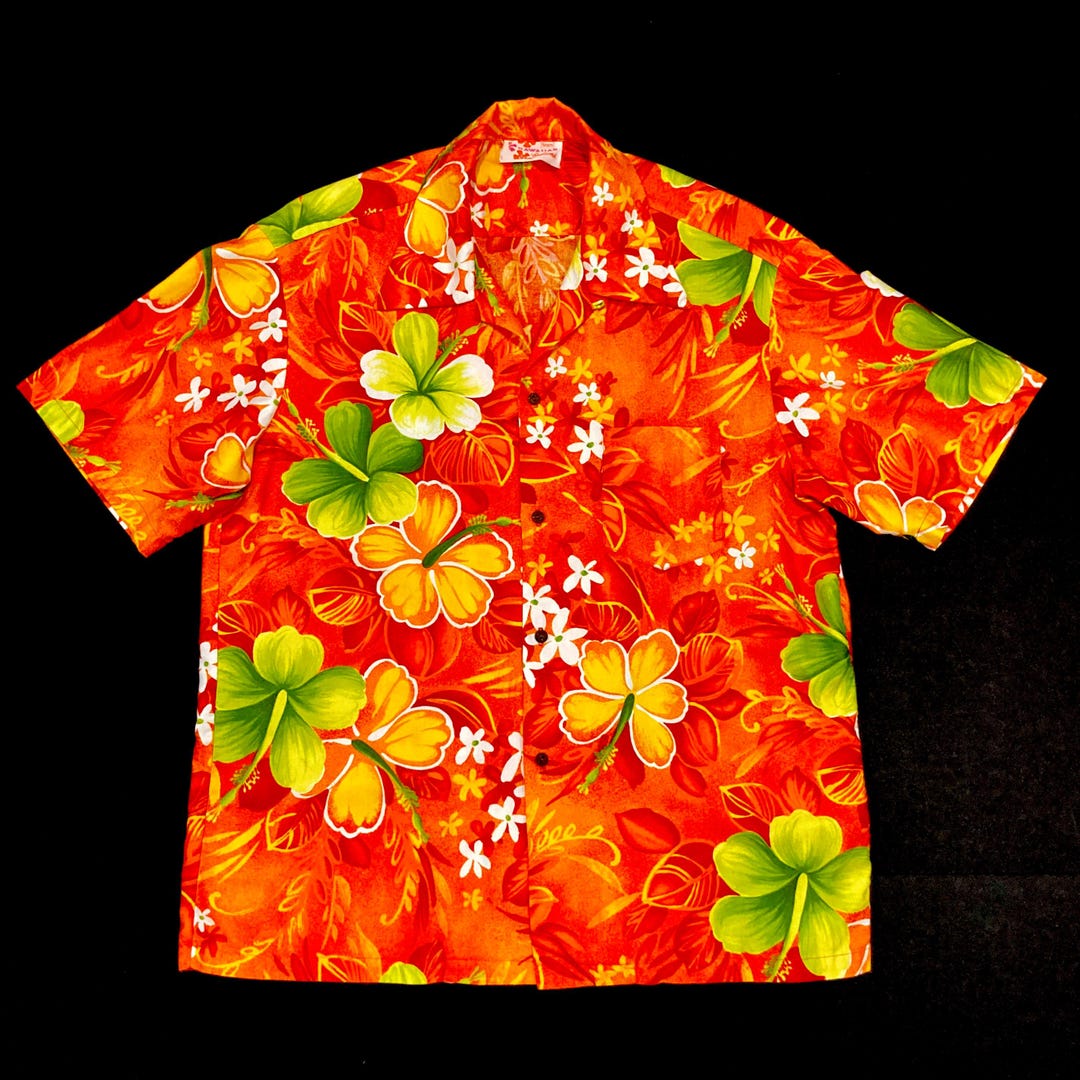 Big Men's Retro Shirt - Sea Flower