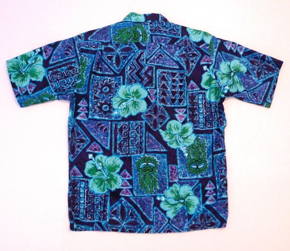 Barefoot Paradise Hawaiian Shirt 1960s Vintage Ti… - image 5