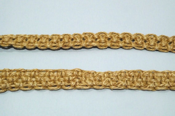 Macrame Belt (1970s VTG Handmade) Vintage Natural… - image 4