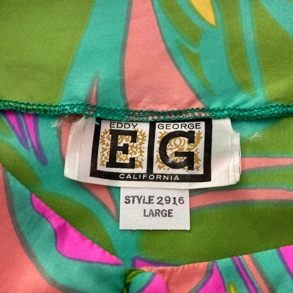 Psychedelic Cropped Silk Blouse by Eddy George Vi… - image 5