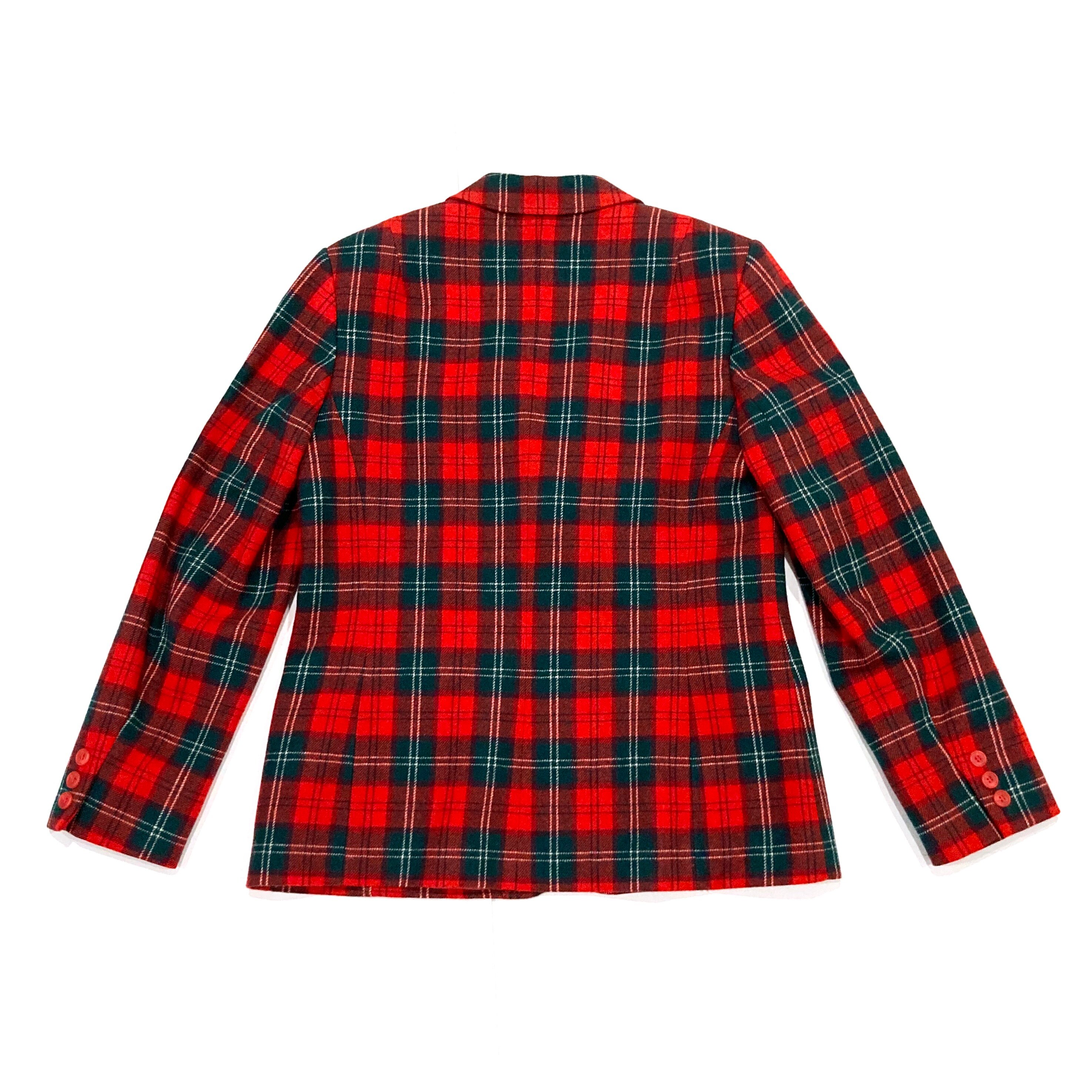 Vintage 70s Pendleton Wool Jacket Top Coat Plaid Quilted