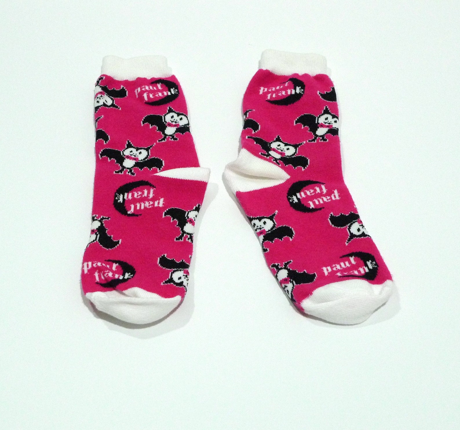 Paul Frank Vampire Bat Socks Vintage Hot pink and White | Etsy