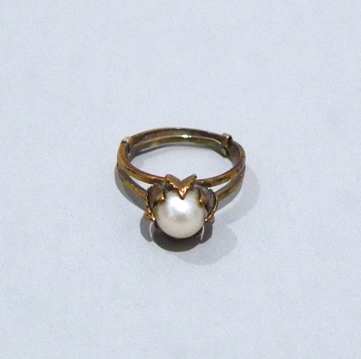 Louis Vuitton Speedy Faux Pearls Gold Tone Metal Ring Size 53 - ShopStyle