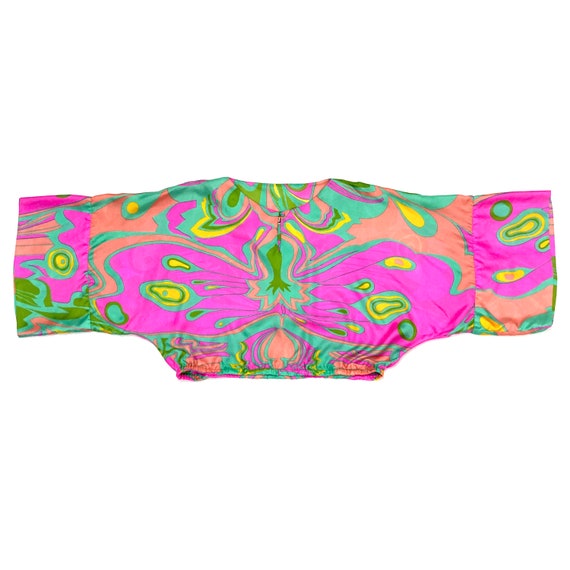Psychedelic Cropped Silk Blouse by Eddy George Vi… - image 2