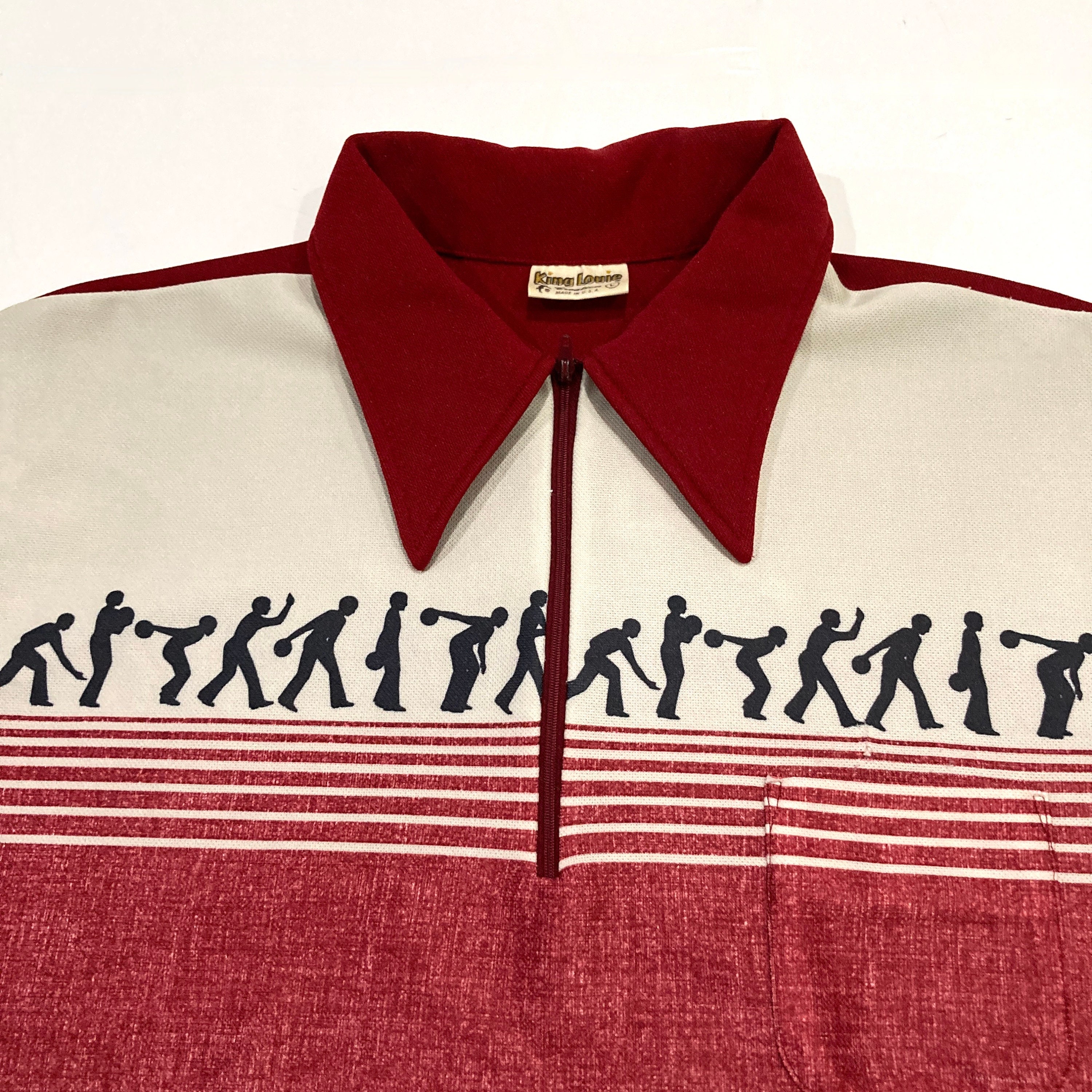 King Louie 70's Bowling Shirt Size38USA製